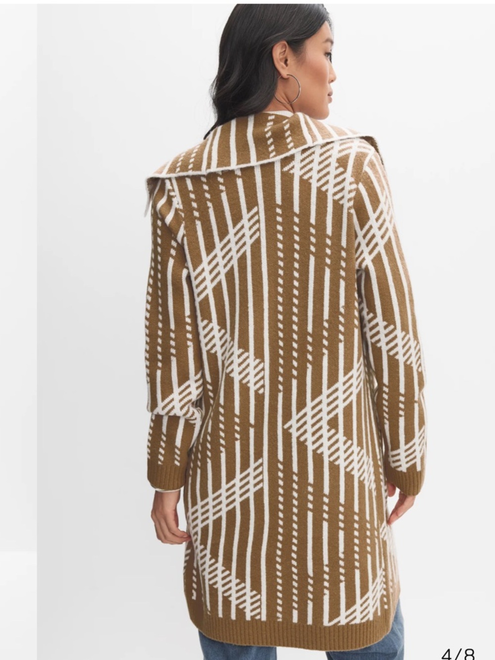Geometric Open-Front Cardigan - Picture 4 of 6